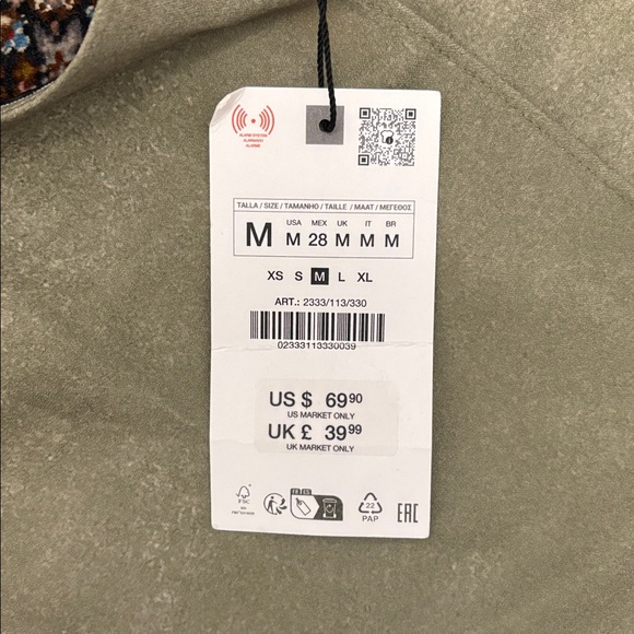 Zara Olive Long Sleeve Dress - Picture 7 of 8